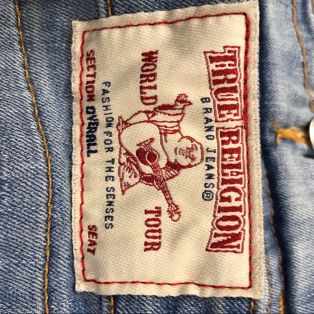 BACK TO SCHOOL-True Religion overall blue jeans